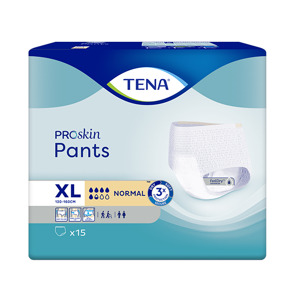 Подгузники-трусы Tena ProSkin Pants Normal Extra Large, объем талии 120-160  см, 15 шт - купить в Москве | Цены, доставка